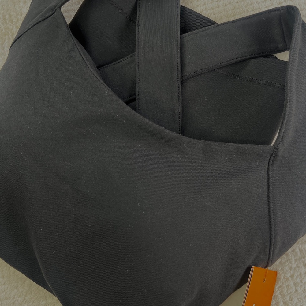 Lucy Powermax Criss Cross Tank Black Athletic Workout Top New Large
